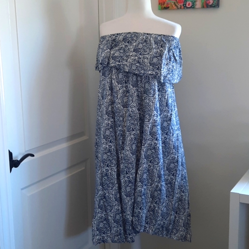 Floral Ruffl3 Top Strapless Dress